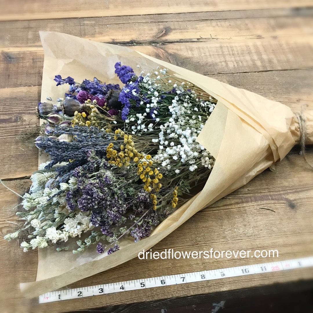 Dried Flower Bouquet - Purple