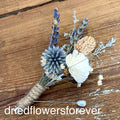 Pale Pink & Blue Boutonniere