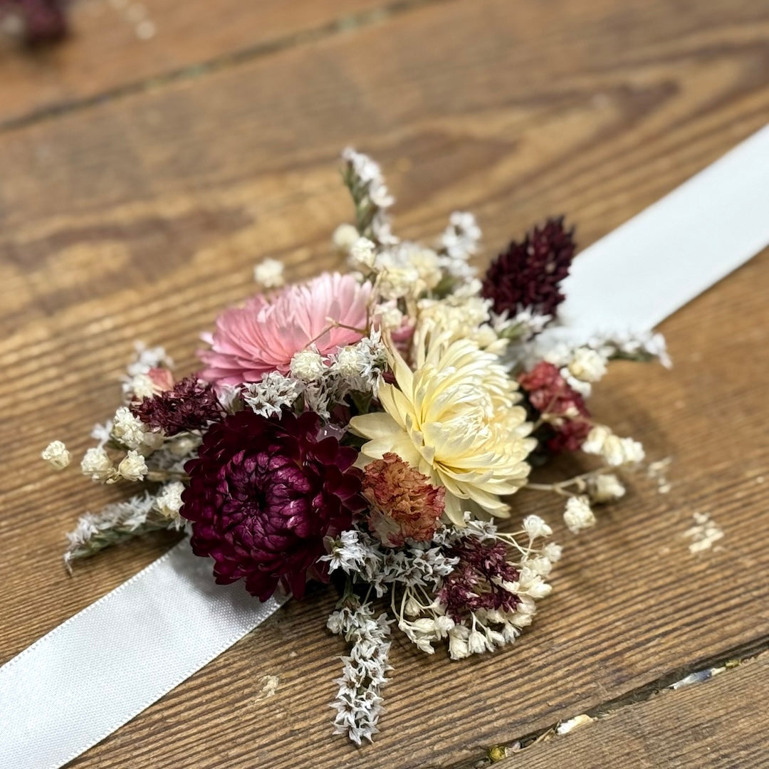 Burgundy & Pink Corsage