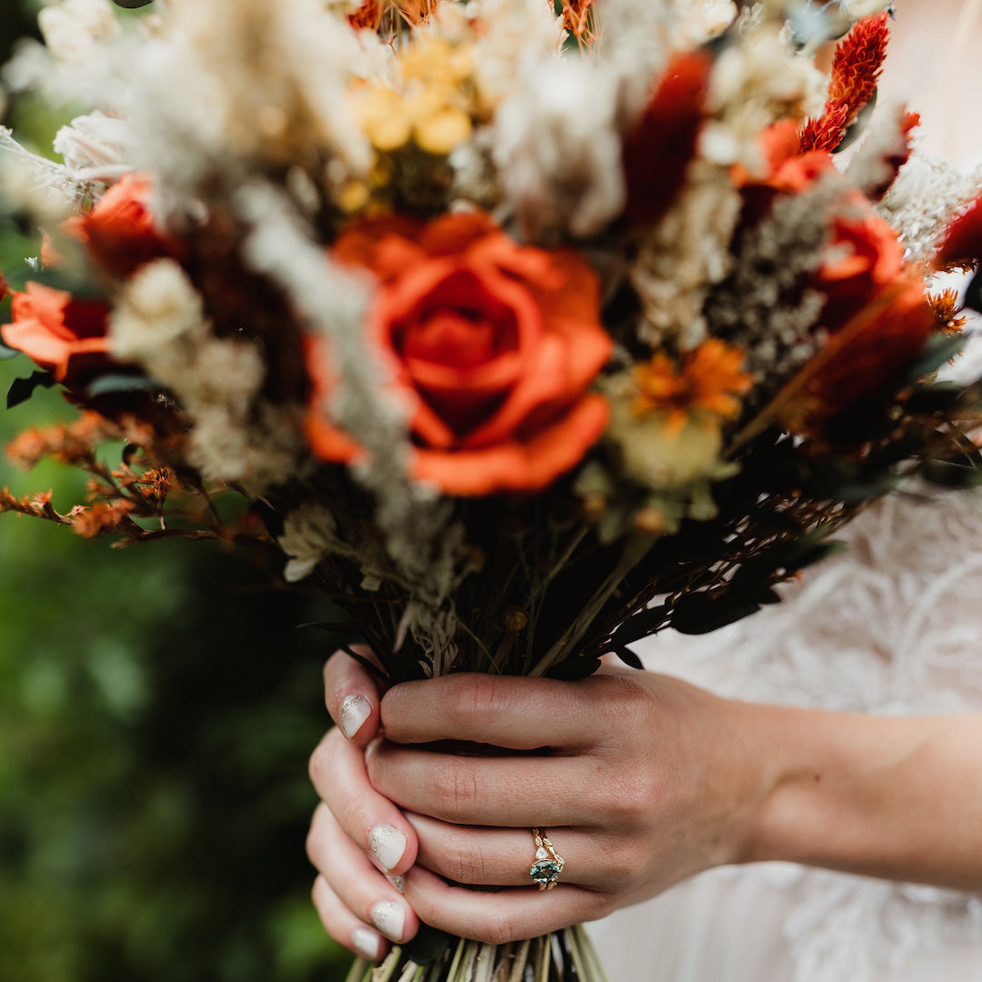 Orange Vintage Wedding Bouquet
