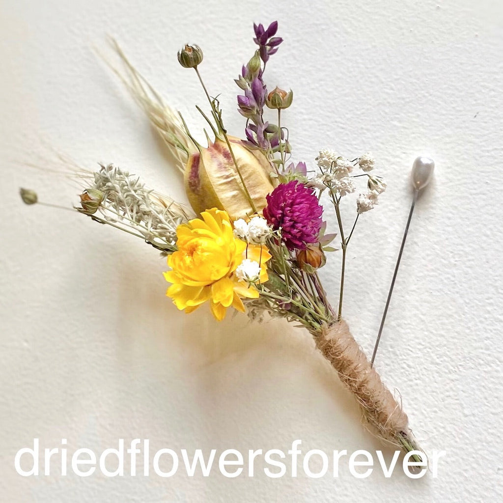 Yellow & Pink Boutonniere