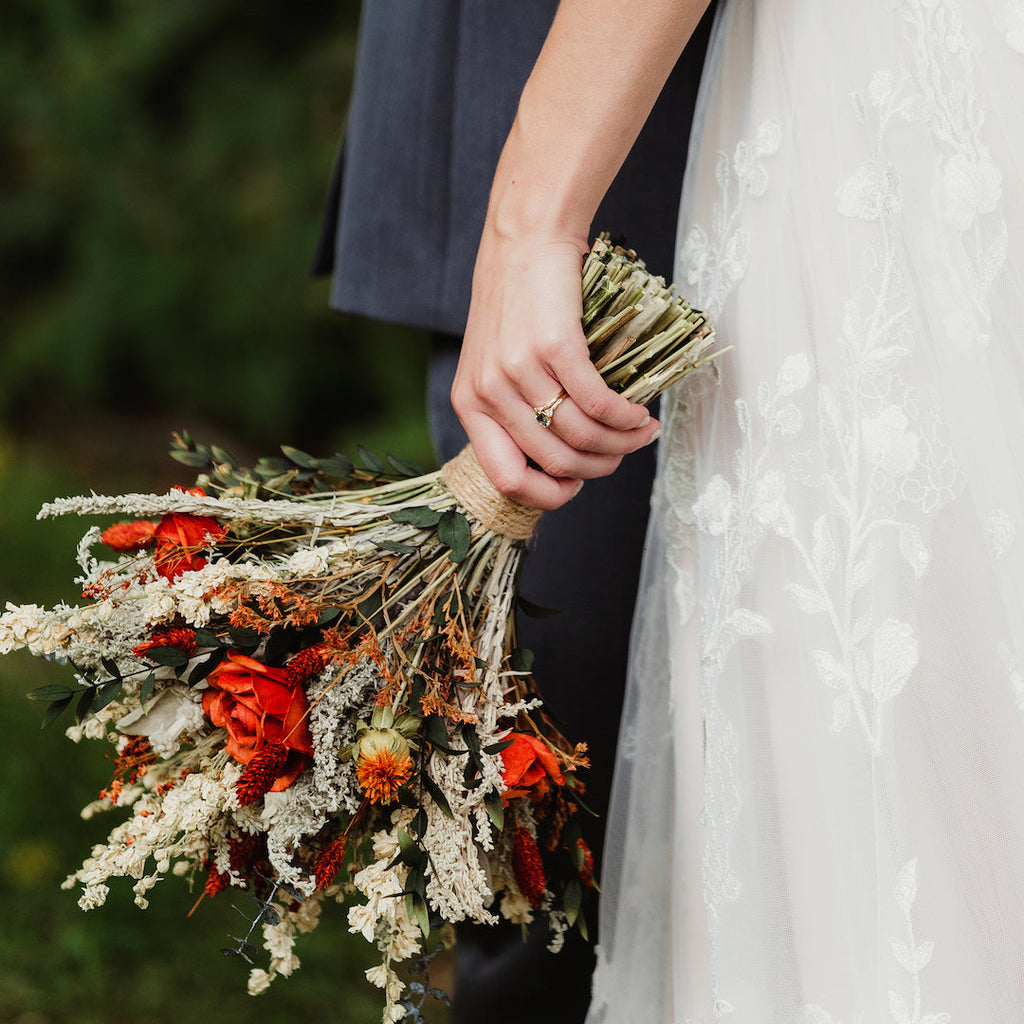 Orange Vintage Wedding Bouquet