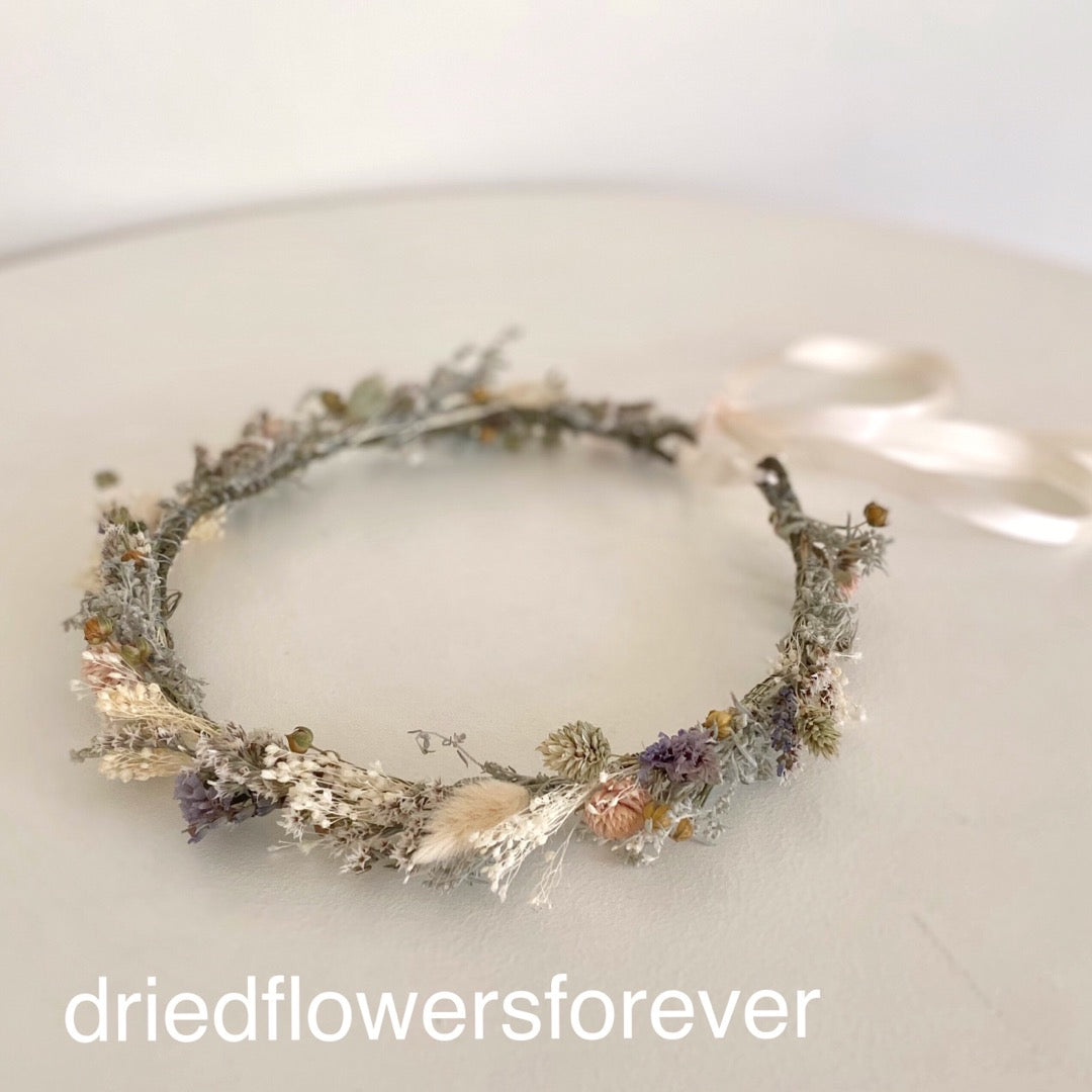 Lavender & Pale Pink Flower Crown