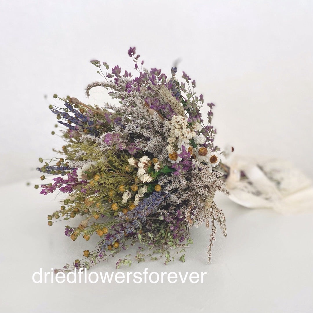 Purple & Lavender Wildflower Wedding Bouquet