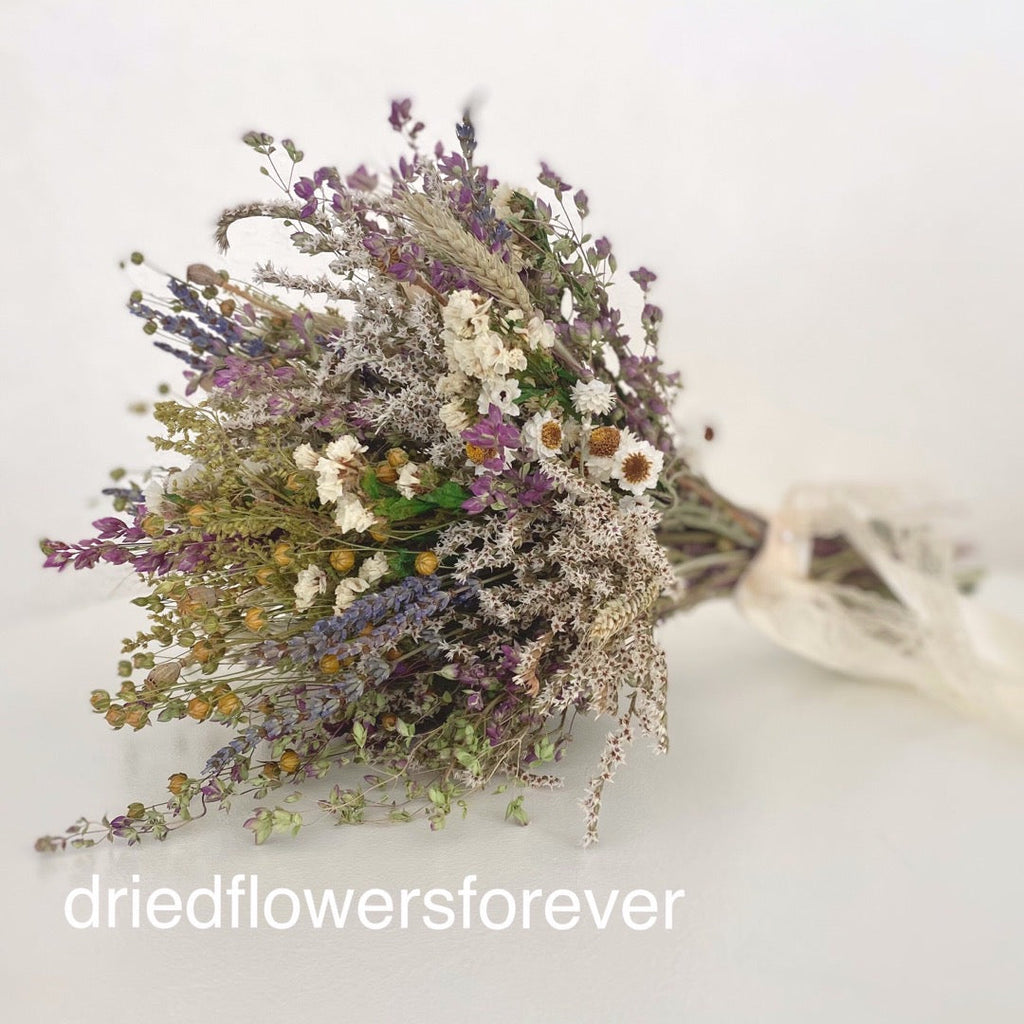 Purple & Lavender Wildflower Wedding Bouquet