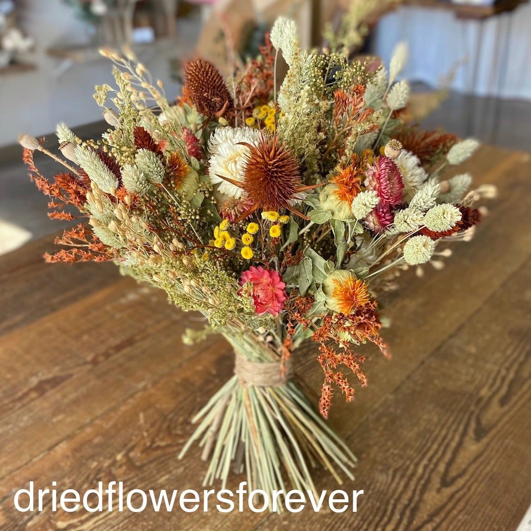 Orange & Yellow Herb Wedding Bouquet