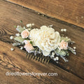 Pale Peach & Sage Green Hair Comb