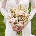 Peach Pink Vintage Wedding Bouquet