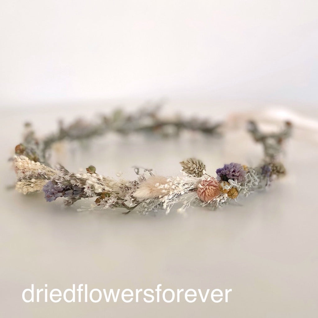 Lavender & Pale Pink Flower Crown