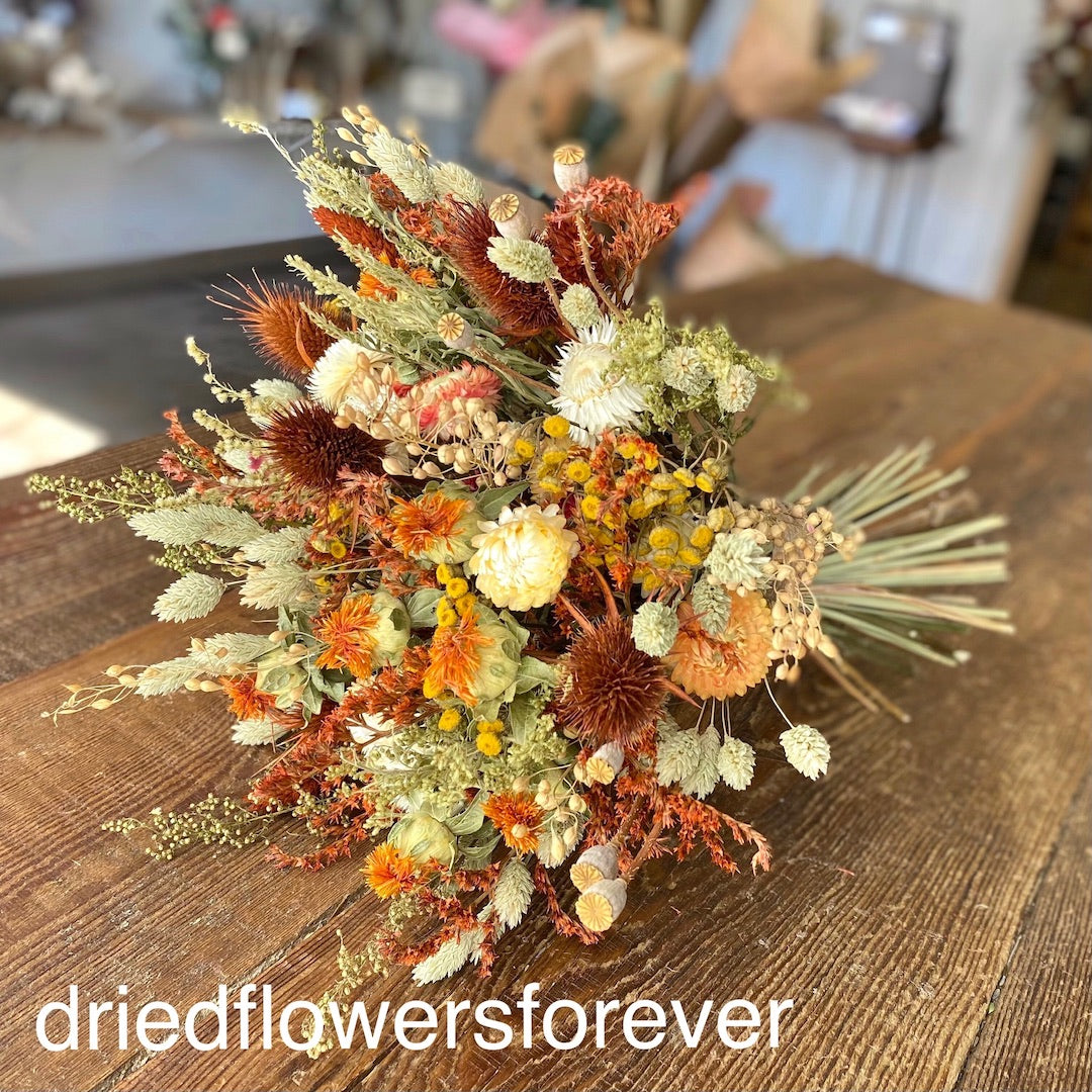 Orange & Yellow Herb Wedding Bouquet